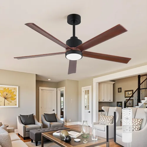 Vista 11 de Ventilador de techo negro de 42 pulgadas para interiores