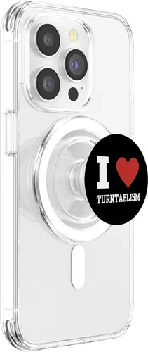 Vista 3 de Turntablism Turntable Vinyl Dj Love Heart Cool Vintage Retro PopSockets MagSafe PopGrip for iPhone