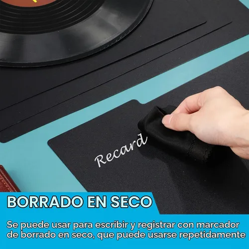 Vista 5 de Gueevin 30 separadores de discos de vinilo de 12.5 x 13.49 pulgadas, accesorios para discos de vinilo con calcomanías blancas de la A a la Z
