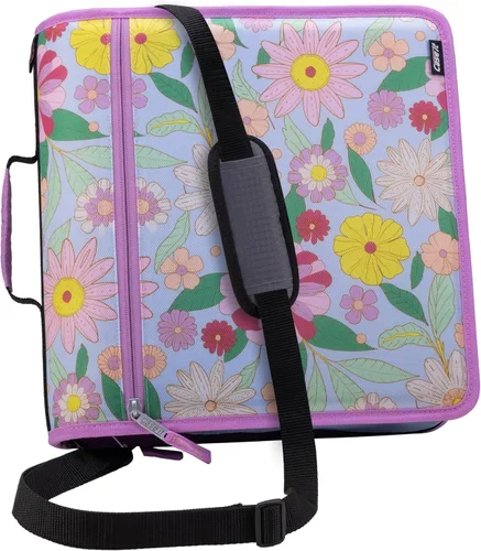 Vista 23 de Case-it Mighty Zip Tab - Carpeta escolar con cremallera Anillas en O de 3 pulgadas, capacidad de 600 hojas, carpeta de archivos expandible de 5 Un
