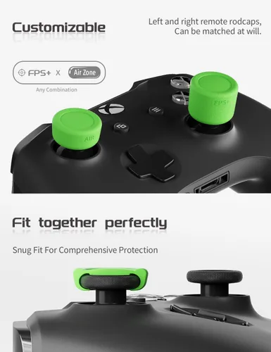 Vista 5 de ELETIUO Juego de 5 pares10 empuñaduras para el pulgar para Xbox Series XS, Xbox One, control Xbox One XS, tapa de silicona antideslizante con 5