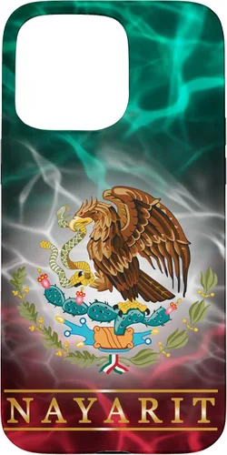 Vista 28 de Funda para iPhone 16 Nayarit con la bandera de México, funda orgullosa de las raíces mexicanas