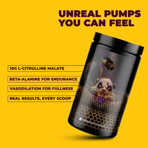 Vista 3 de Underground Bio Labs: Panda Supps Pandamic, Extreme Pre Entrenamiento para un máximo rendimiento, bomba y concentración (40 cucharadas)