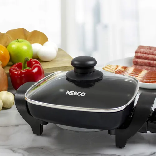 Vista 6 de NESCO ES-08 - Sartén eléctrica, color negro, 8 pulgadas, 800 vatios