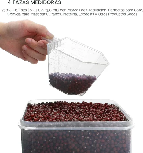 Vista 7 de M MCIRCO Paquete de 4 recipientes de almacenamiento de alimentos extra