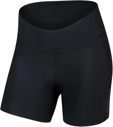 Vista 6 de PEARL IZUMI Pantalones cortos de ciclismo para mujer de 5 pulgadas con bolsillos de malla, acolchados y transpirables con tela reflectante