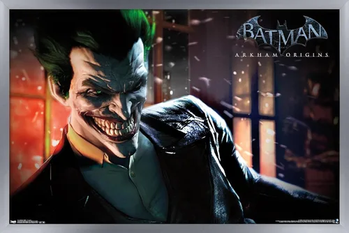 Vista 11 de Trends International DC Comics - Póster de pared de Arkham Origins de Arkham Origins, 14.725 x 22.375 pulgadas, versión enmarcada de madera