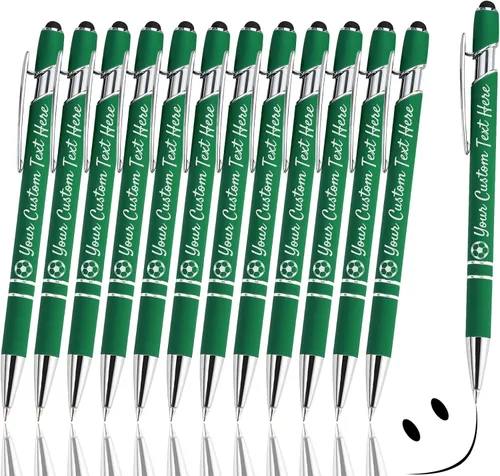 Vista 20 de Bolígrafos personalizados con lápiz capacitivo, bolígrafos grabados personalizados, impresos con tu logotipo o mensaje para Navidad, graduación