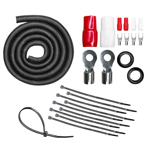Vista 5 de CT Sounds Kit completo de instalación de cableado de amplificador CCA calibre 1/0, AMPKIT-0GA-PRO
