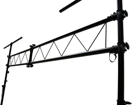 Vista 4 de ASC Pro Audio DJ soporte de luz móvil de 10 pies, sistema de luz entramado portable con barra T