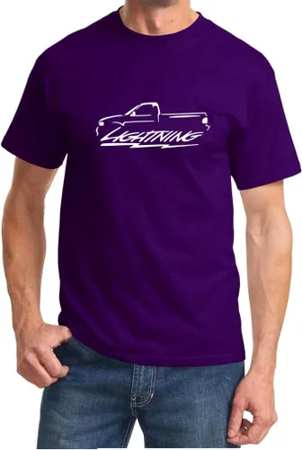 Vista 7 de 1999-04 Ford SVT Lightning F150 Truck Classic Outline Design Camiseta Negro