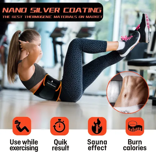 Vista 3 de KingPavonini - Faja reductora de cintura para mujeres y entrenador de cintura para hombres, cinturón de sudor talla grande, actualizado