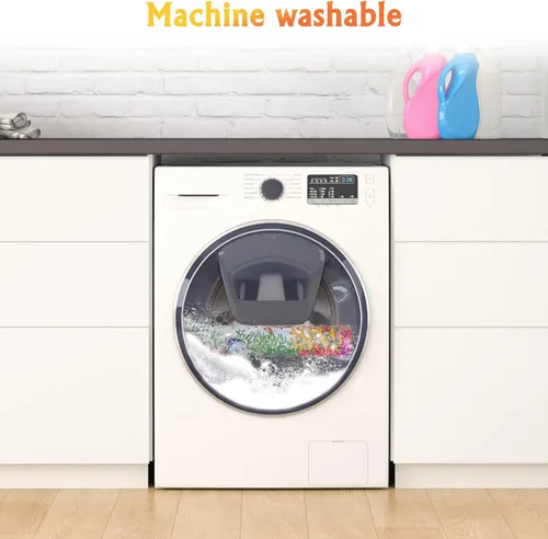 Vista 6 de Alfombra de baño antideslizante para bañera y ducha, lavable a máquina, antideslizante, con dibujos animados, con agujeros de drenaje y ventosas