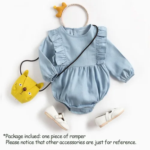 Vista 3 de Simplee kids Mameluco de manga larga para bebé niña, mameluco de una pieza, ropa para primavera y otoño