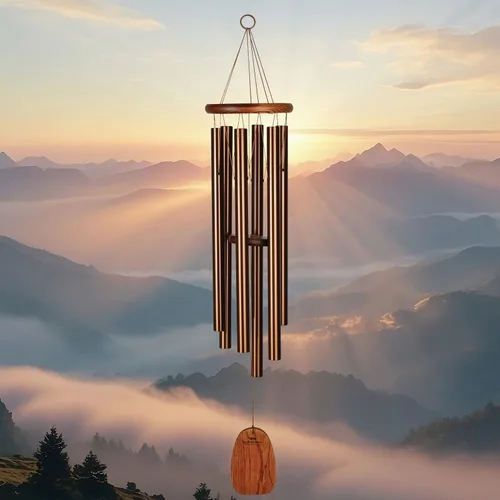 Vista 9 de Woodstock Chimes Amazing Grace - Carillón de viento para exterior de 40 pulgadas, bronce mediano, decoración al aire libre para patio, porche