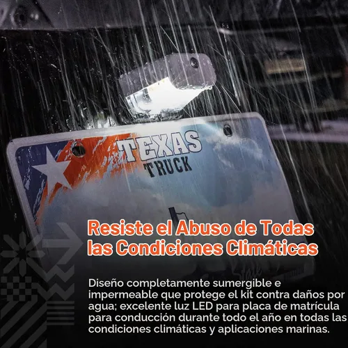 Vista 6 de TRUE MODS Luz LED Negra para Placa de Matrícula para Remolque de Barco [Montaje de Perno] [DOT FMVSS 108] [SAE L] [Impermeable] [12V DC] Lámpara