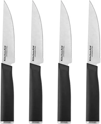 Vista 19 de KitchenAid - Cuchillo de pelar clásico con protector de extremo y cubierta de hoja a medida, de 3.5 pulgadas, cuchillo de cocina afilado, hoja