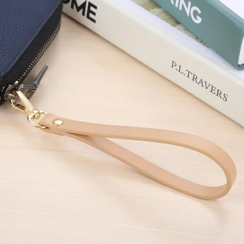 Vista 4 de Yetaha Correa de pulsera, correa corta de cuero genuino, cuerda de mango de Beige
