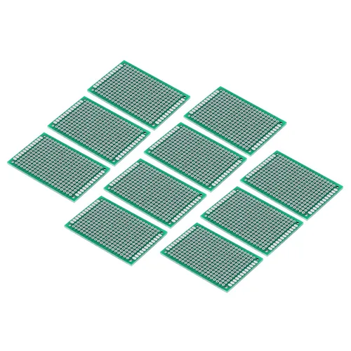 Vista 5 de Acouto 10 piezas 1.6 x 2.4 in doble lados prototipos DIY soldadura universal placa de circuito PCB placa perforada 6x4 placa perforada