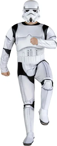 Vista 3 de Star Wars Stormtrooper - Disfraz para adulto, overol acolchado con máscara de plástico