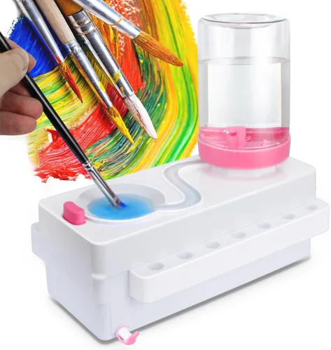 Vista 9 de Limpiador de Pinceles de Pintura, Enjuagador de Pinceles con Drenaje y Soporte para Pinceles, Limpiador de Pinceles de Pintura con Reciclaje