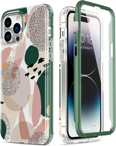 Vista 28 de Esdot Funda para iPhone 14 con Protector de Pantalla Integrado, Funda Resistente de Grado Militar con Diseños de Moda para Mujeres y Niñas, Funda