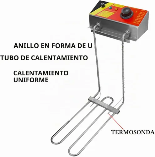 Vista 3 de Freidora eléctrica comercial de 24L de acero inoxidable con queso coreano para perros calientes, máquina de freír mozzarella con ganchos, freidora