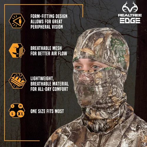 Vista 3 de Allen Company Vanish Stretch Fit Camouflage Balaclava, Camo Hunting Face Cover