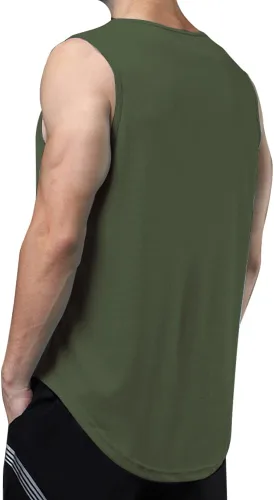 Vista 4 de meioro Camiseta sin mangas de malla para hombre, de secado rápido, para culturismo, camiseta deportiva de verano