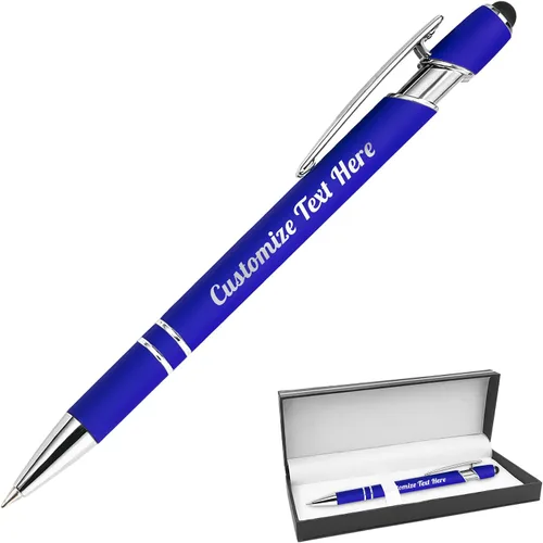 Vista 20 de Hasta 500 bolígrafos personalizados a granel con logotipo de mensaje de nombre comercial, bolígrafos grabados personalizados con lápiz óptico