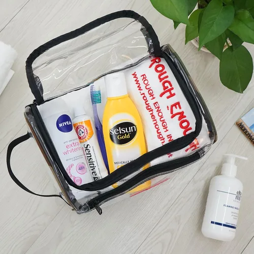 Vista 9 de Rough Enough - Neceser transparente para maquillaje, bolsa de maquillaje, paquete RE8562+RE8201