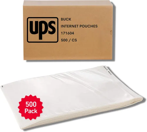 Vista 11 de Paquete de 1000 fundas para etiquetas de envío de UPS de 6.5 x 10 pulgadas, bolsas transparentes autoadhesivas de embalaje, sobres impermeables