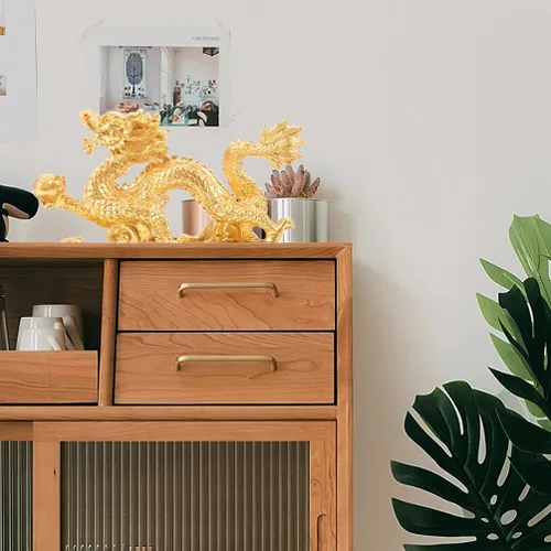 Vista 9 de Zerodeko Estatua de dragón Fengshui, año de 2024, figura de dragón del zodiaco chino, estatua de dragón auspicioso chino, decoración de año nuevo