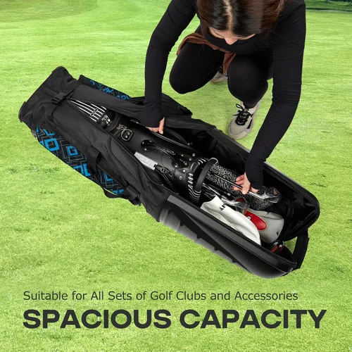 Vista 6 de Golf Travel Bags for Airlines with Reinforced Wheels, Hard Case Top and 1680D Heavy Duty Oxford Protect Golf Clubs, Lightweight and Easy to Use