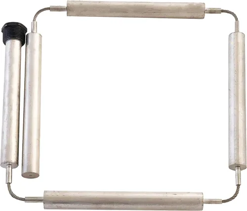 Vista 8 de Tubo flexible de aluminio zincado con ánodos y cabeza hexagonal (4/5 x 3/4 x 44 pulgadas) - Elimina el olor a huevo podrido en el agua
