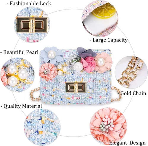 Vista 3 de Bolsos pequeños para niñas pequeñas, bolsos de bebé para niños pequeños