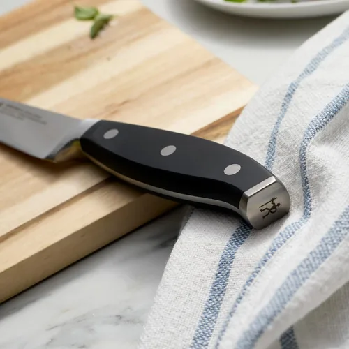 Vista 3 de HENCKELS Cuchillo forjado Premio, utilidad de 6 pulgadas, negro/acero inoxidable