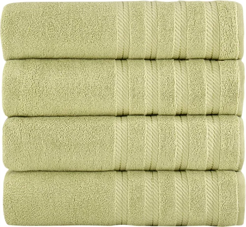 Vista 14 de Classic Turkish Towels - Juego de toallas de baño de 4 piezas para hotel o spa, resistentes y de secado rápido, fabricadas con 100% algodón turco