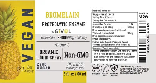 Vista 7 de Bromelain Mist líquido en aerosol, sin azúcar, fabricado en Estados Unidos, 2 onzas líquidas