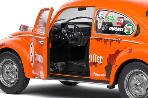 Vista 6 de MODELLINO en Scala COMPATIBILE CON VW Beetle 1303 N.8 Jaeger Tribute 1974 Naranja 1:18 SOLIDO SL1800518