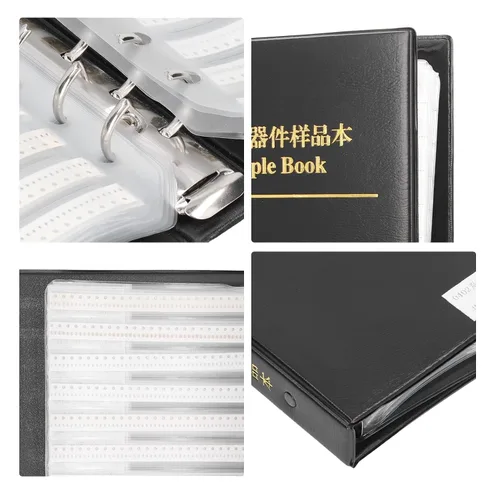 Vista 4 de Resistor Condensador Combo 0402 SMD Surtido Kit 8500Pcs 170 Valores Componentes Electrónicos Muestra Libro para Laboratorio