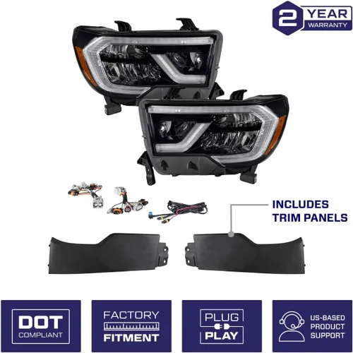 Vista 5 de Form Lighting Faros LED secuenciales compatibles con Toyota Sequoia 2008-2017 (par)