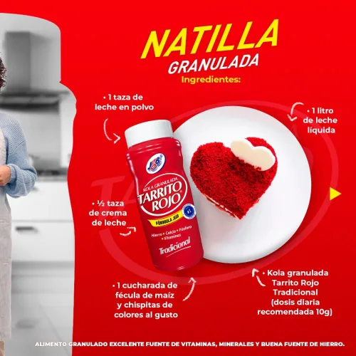 Vista 4 de Suplemento Multivitamínico (paquete de 2) Kola Granulada Tarrito Rojo kola granulada tarrito rojo original tarrito rojo colombiano cola granulada