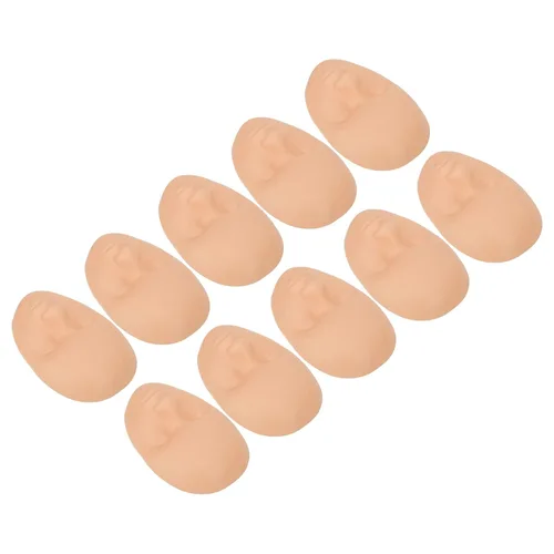 Vista 7 de 10 cabezas de práctica para la piel, cabeza de entrenamiento de maniquí de maquillaje profesional, ajuste universal, silicona suave reutilizable