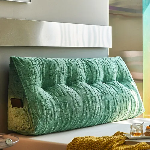 Vista 16 de Almohada triangular para cabecero grande para cama de lectura, respaldo de cuña para cabecero, cojín de apoyo para sofá cama con funda extraíble