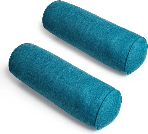 Vista 11 de Almohada de cuello redondo, almohada de apoyo cervical para aliviar el dolor de cuello, almohadas cilíndricas con funda extraíble lavable