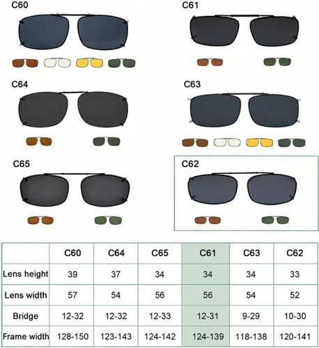 Vista 6 de Eyekepper Gafas de sol con clip para hombre, lentes marrones, 2.047 x 1.260