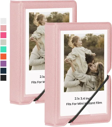 Vista 16 de Álbum de Fotos Mini Lifting con 28 Bolsillos para Imágenes de 2x3 Pulgadas que se Ajusta a Cámara Instantánea Fujifilm Instax Mini 7s 8 9 11 25 26