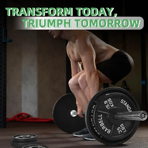 Vista 7 de Fitvids 2-Inch Olympic Cast Iron Weight Plate for Strength Training & Weightlifting, Multiple Sizes