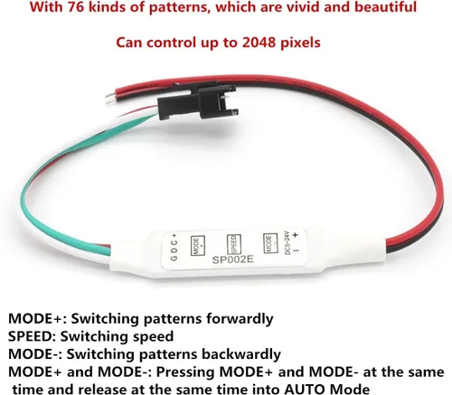 Vista 2 de WS2812B Tira de luces LED de 3.2 pies 1M WS2812B 144LEDs Programable Individual Direccionable WS2811 Tira de LED RGB 5050 incorporada IP30 No